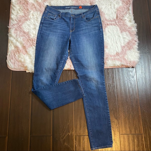Old Navy Curvy Mid Rise Skinny Jeans Women's Plus Size 16 tall